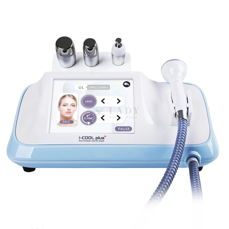 i-COOL plus Professional 3/10MHZ 1/3MHZ 4MHZ Huidverstrakking Halslift Facelift Schoonheidsapparaat