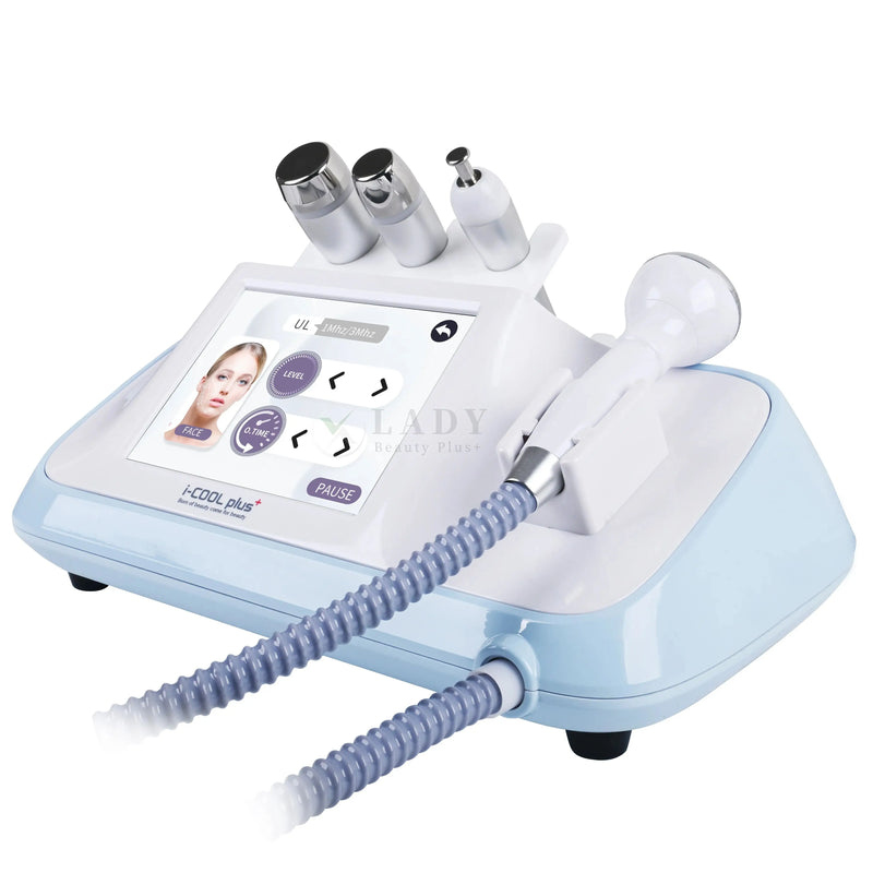 i-COOL plus Professional 3/10MHZ 1/3MHZ 4MHZ Huidverstrakking Halslift Facelift Schoonheidsapparaat