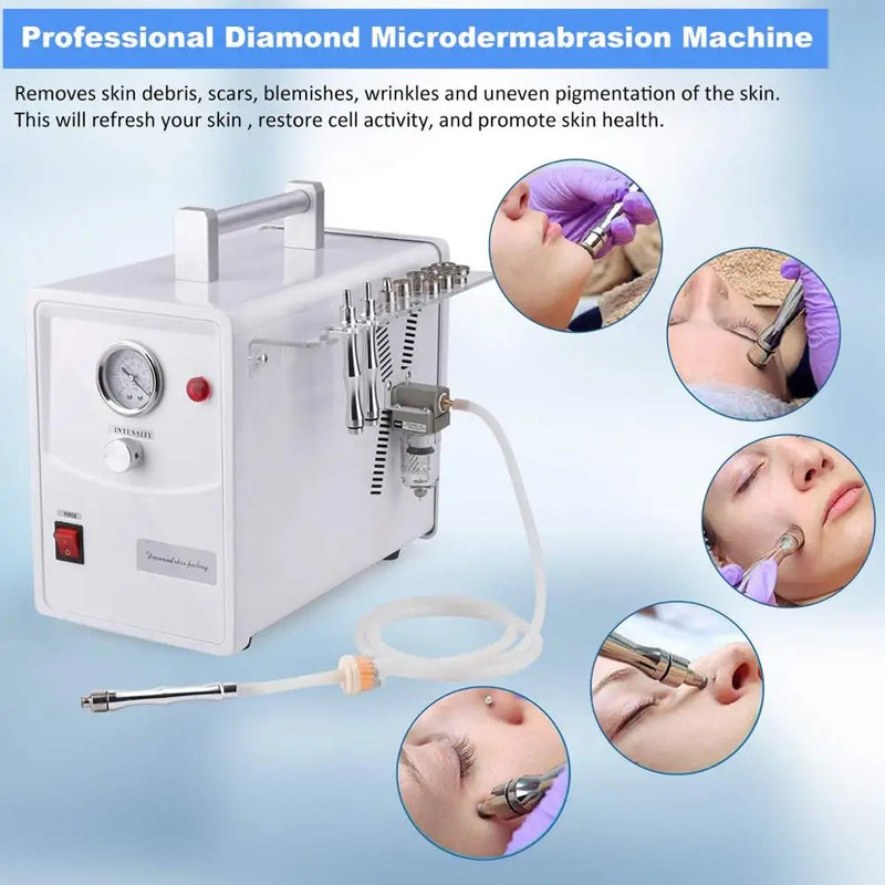 Machine professionnelle de microdermabrasion en diamant, équipement de beauté pour le peeling du visage, spa portable, raffermissement sain et beau de la peau