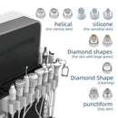 Appareil de lifting facial 17 en 1 Hydro Facial Aqua Peel - Système de spa à jets d'eau et d'oxygène par dermabrasion diamantée