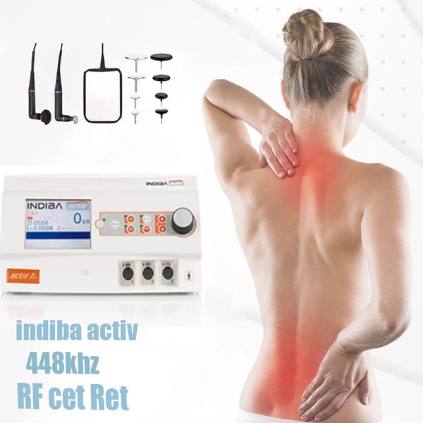 Terapia indiba ativa quente 448khz tecar fisioterapia radio frecuencia tecar sistema de cuidados corporais rf cet ret máquina de perda de peso