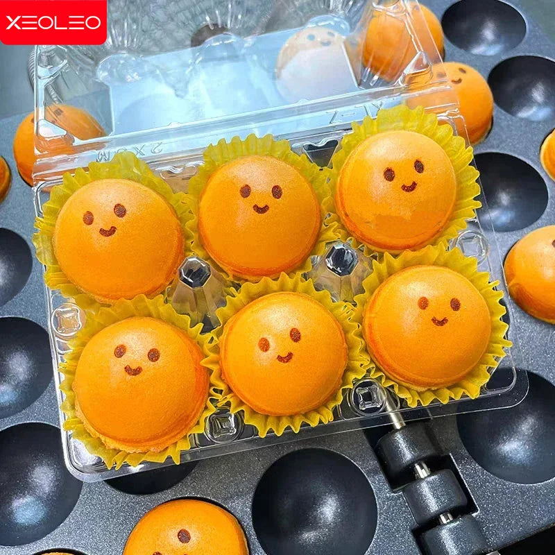 상업용 볼 라운드 와플 메이커 머신 1600W 라운드 모양 와플 케이크 메이커 4CM 계란 버블 메이커