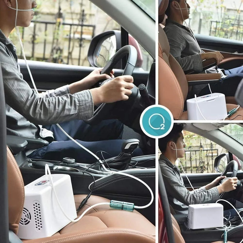 Mini concentratore di ossigeno portatile 110/220 V 3 litri con batteria per viaggi domestici e uso in auto a basso rumore