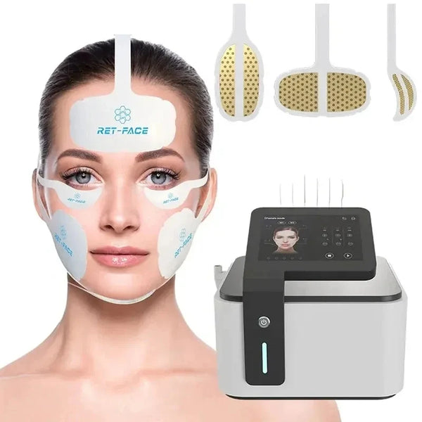 RET-face 4'ü 1 arada darbe EMS cilt kaldırma rf yüz germe makinesi yüz kası elektromanyetik manyetik V yüz