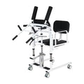 Fauteuil de transfert pliable hydraulique MKR avec toilettes et douche pour personnes âgées handicapées et rééducation.