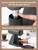 STARSEEKER AK74 Elektrikli Kahve Değirmeni 74 MM Düz Titanyum Çapak Espresso Demlemek Kahve Çekirdeği Öğütücü Hız Ayarı Siyah Beyaz