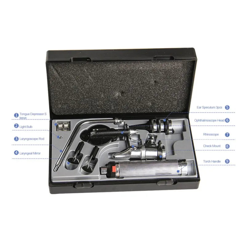Kit di strumenti di controllo diagnostico multifunzionale Dispositivi di diagnosi medica Trattamenti strumentali Set di controllo otoscopio Salute