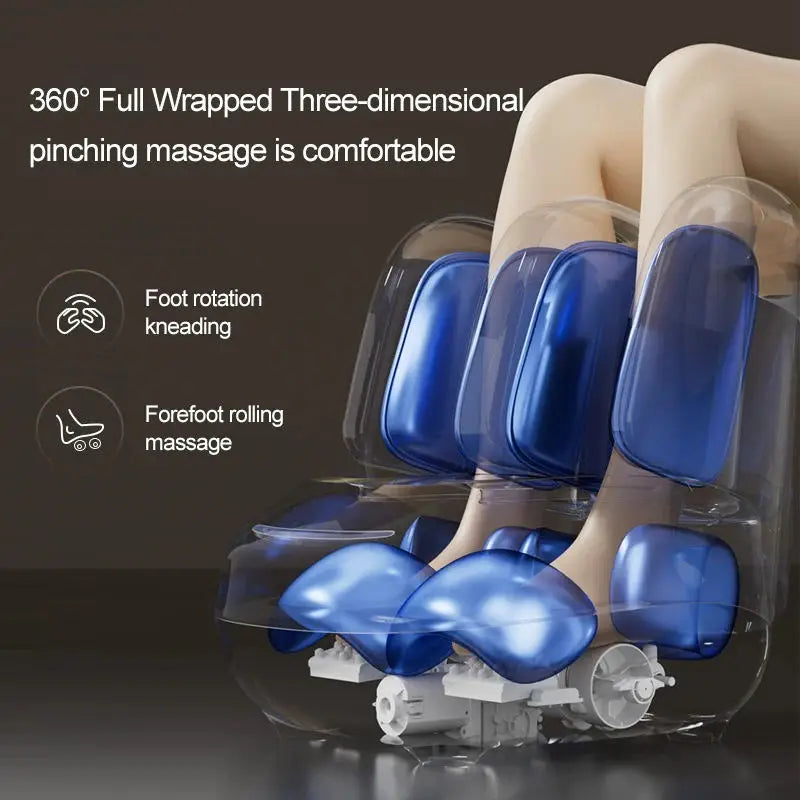 Elektrisk Roller Foot Massager Uppvärmning Knådning Ben Vad Massage Lufttryck Inlindad Trötthet Smärtlindring Full Wrap Massage