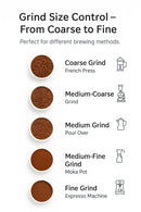 K-64S 상업용 전기 커피 그라인더, 64mm 플랫 버, 500g 호퍼, 정전기 방지 기능, 카페용 커피 밀