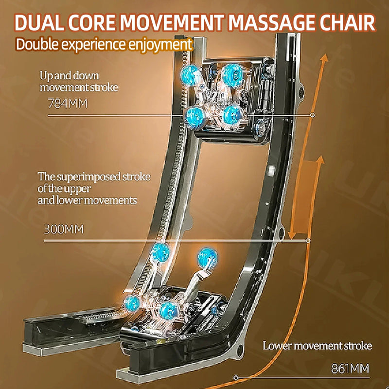 Dual movement Manipulator 8D Home Zero Gravity Full Body Lyx Massagestolar SL 4D Massagesoffa Kontorsstol