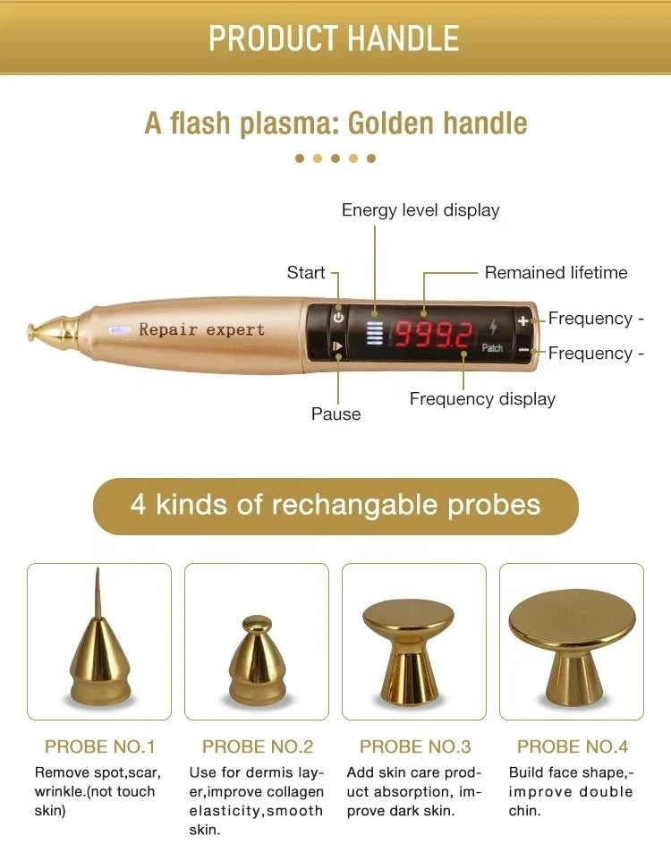 Fibroblast Plazma Kalemi Jet Plazma Kaldırma Göz Kapağı Kaldırma Makinesi Kırışıklık Kaldırma Cilt Gençleştirme Akne Sökücü Plazma Duş