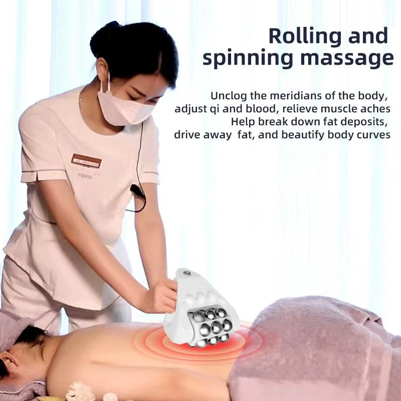 Електричний рухомий нагрівальний масажер EMS для м’язів для тіла, спини та шиї, бодібілдінг, роликовий тренажер для підйому стегон