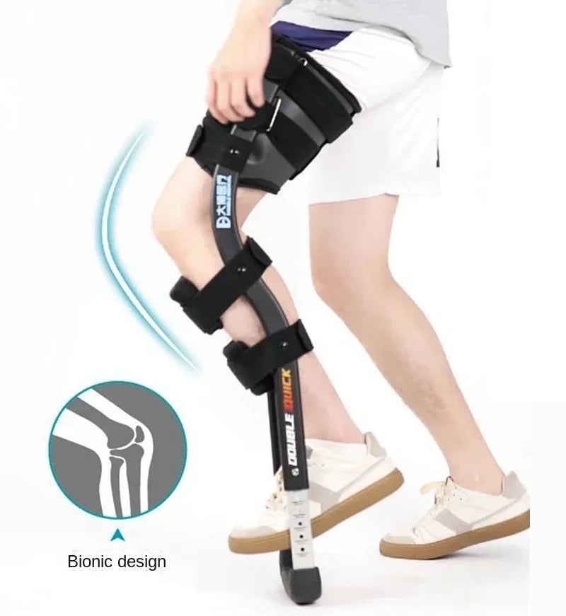 Ausili per la mobilità riabilitativa Ginocchio Walker Bastone telescopico per allenamento con camminata assistita a gamba singola Stampella a mani libere