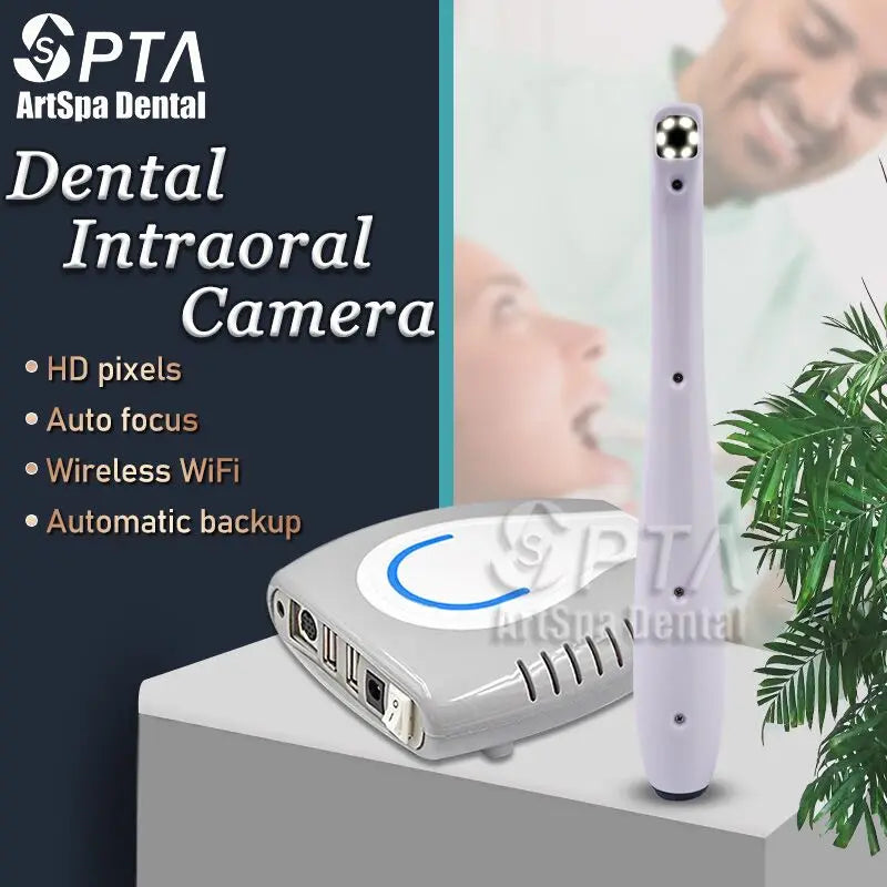 Spta câmera intraoral dental 5.0 mega pixel hd wifi 6 led endoscópio equipamento dentista detector oral de alta qualidade intra oral endo
