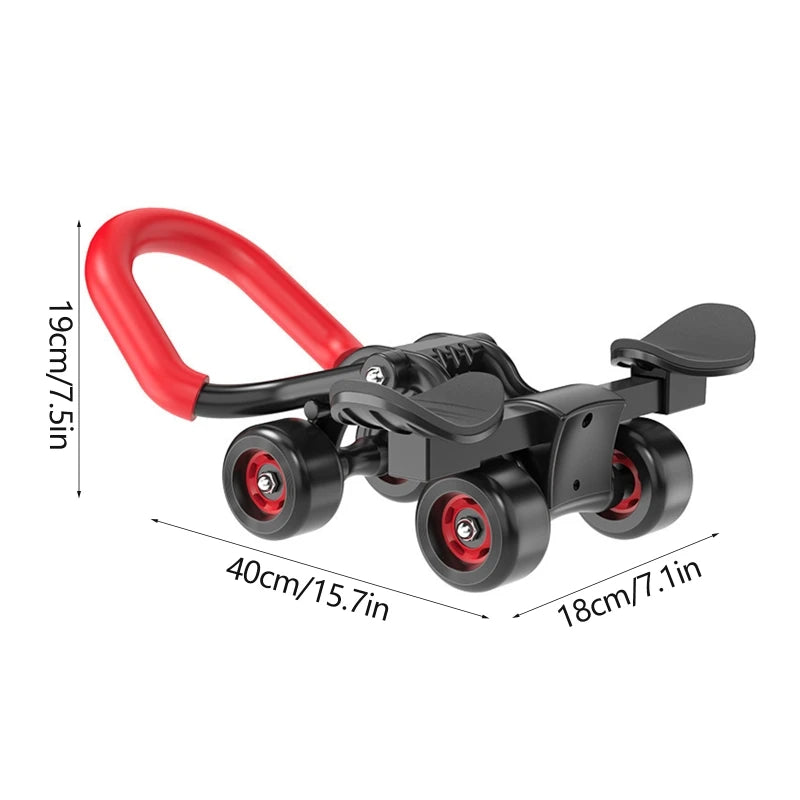 Yeni Tasarım Dirsek Desteği Ab Rulo 4 Tekerlekli Kas Eğitimi Otomatik Ribaund Karın Tekerlek Gücü Egzersiz Spor Salonu Ekipmanları