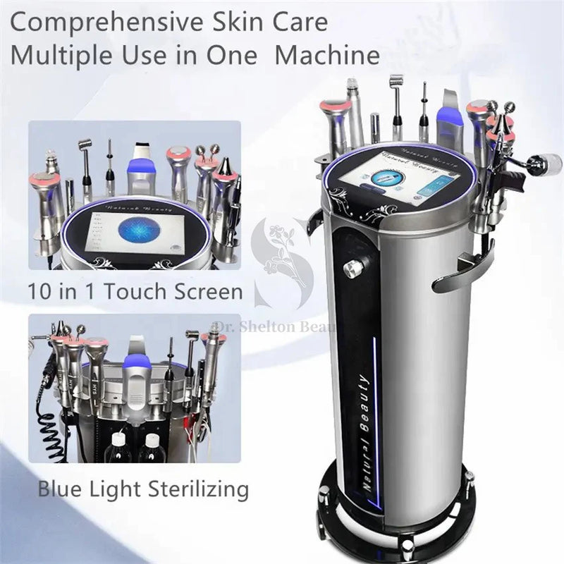 Nowa maszyna do mikrodermabrazji Aqua Peel 10 w 1 do odmładzania skóry Maszyna do pielęgnacji skóry i czyszczenia twarzy na sprzedaż