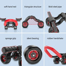 New Design Elbow Support Ab Roller 4 Wheel Muscle Training  Automatic Rebound Abdominal Wheel Strength Exercise Gym Equipment