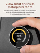 STARSEEKER AK74 Elektrikli Kahve Değirmeni 74 MM Düz Titanyum Çapak Espresso Demlemek Kahve Çekirdeği Öğütücü Hız Ayarı Siyah Beyaz