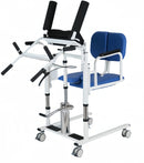 Fauteuil de transfert pliable hydraulique MKR avec toilettes et douche pour personnes âgées handicapées et rééducation.