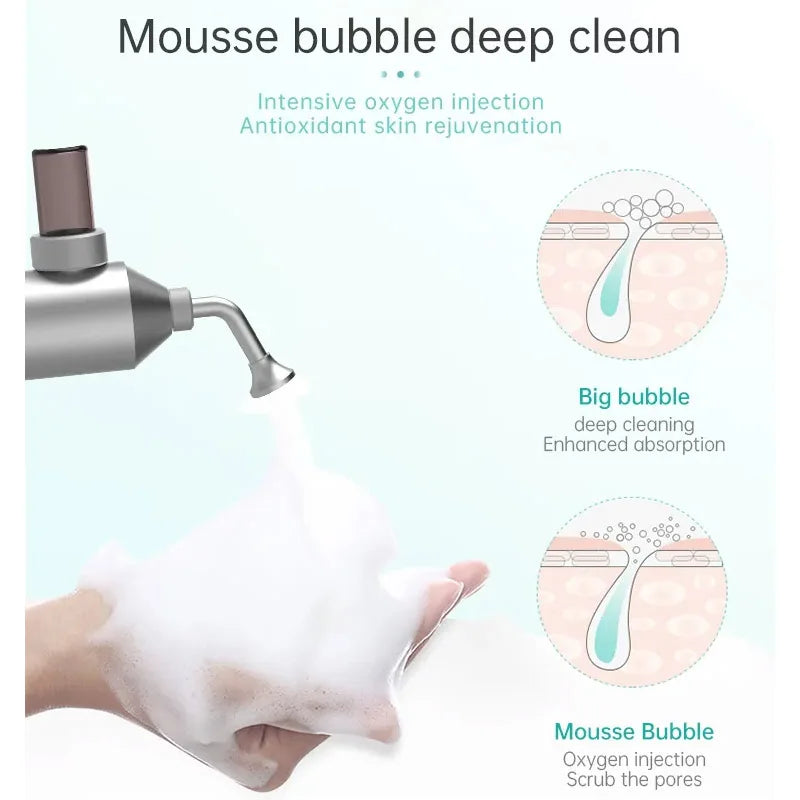 Multifunktions Microdermoabrasion Ansiktsmaskin 9 In1 Hudvård Rengöring Vattenslipning H2O2 Bubble Machine Beauty