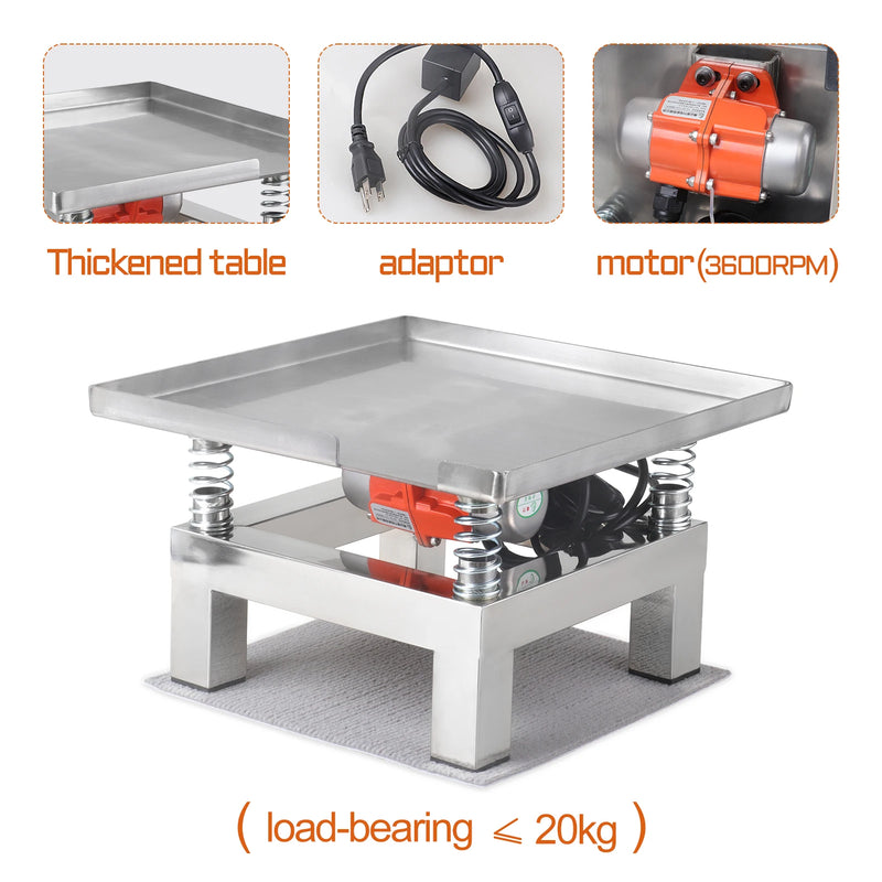 Concrete Vibrating Table Small Vibration Test Bench Test Block Vibration Platform Stainless Steel Mini Vibration Table 50x50cm Concrete Vibrating Table Small Vibration Test Bench Test Block Vibration Platform Stainless Steel Mini Vibration Table 50x50cm
