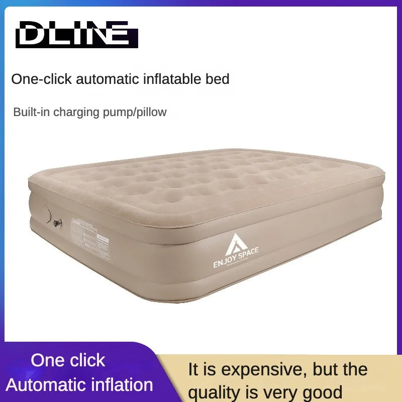 קמפינג בחוץ מחצלת מיטה מתנפחת אוטומטית כרית שינה כרית נוחות מיטת אוויר מוגבהת עם משאבה חשמלית פנימית