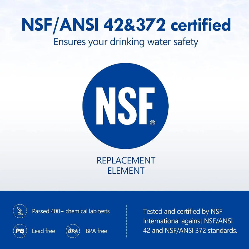 Vortopt kran kranvattenfilterreningssystem, reducerar bly, klor och dålig smak NSF-certifierat 320 gallon kök