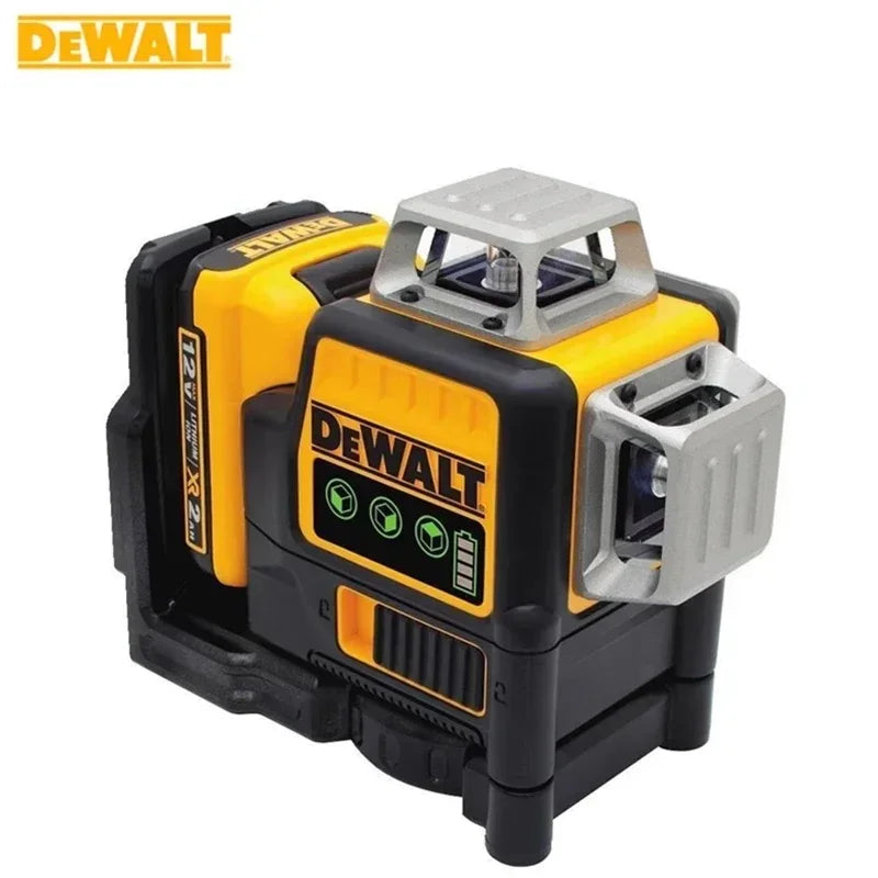 Dewalt DW089LG 12 linhas 3 lados * 360 graus vertical 12V bateria de lítio Laser medidor verde horizontal de nível externo