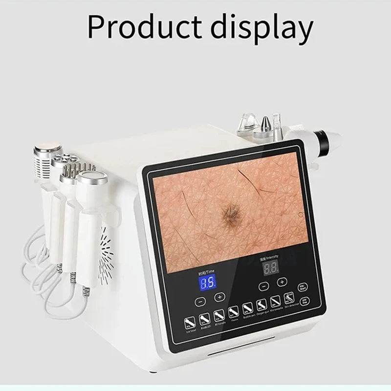 Máquina de hidrodermoabrasión con detección de piel de alto píxel para poros del cuero cabelludo, uso doméstico, belleza, máquina de microdermoabrasión