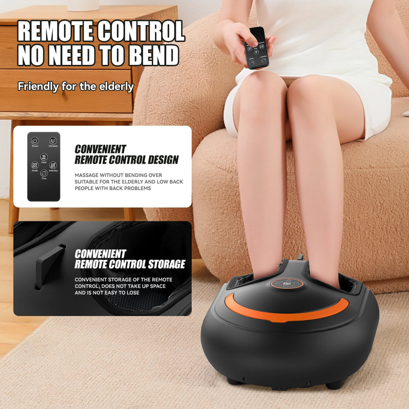 Mesin Pijat Kaki Elektrik Multifungsi dengan Remote Control Hadiah Relaksasi Shiatsu Kompres Hangat Kantung Udara