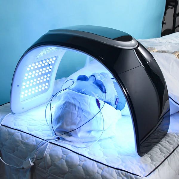 Lampe UV nano spray facial bleu photon beauté couleur lumières dispositif de thérapie rouge led machine de luminothérapie faciale