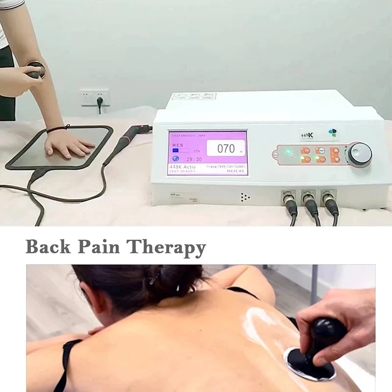Thermal System CET RET Smart Diathermy Machine Indiba Tecar Physiotherapy 448khz ER45 Body Shaping