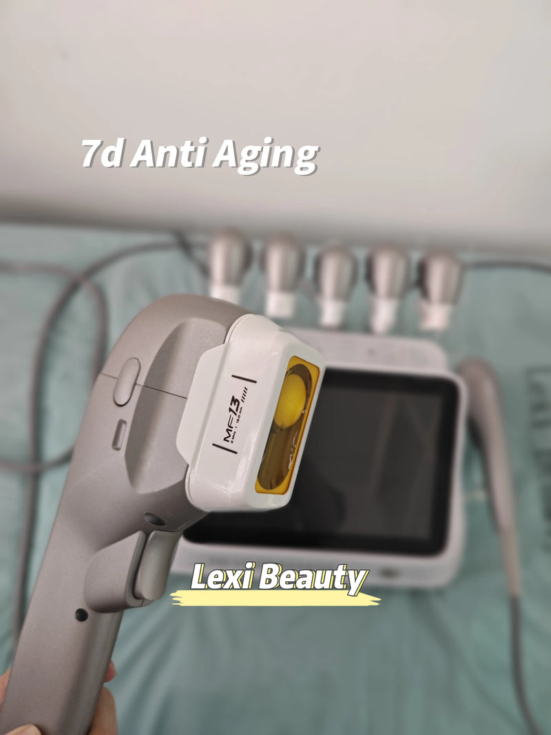 أحدث آلة إزالة الدهون 7D ULTRAMAGE HIFU لشد الوجه ومضادة للتجاعيد ووجه الجسم 7 رأس 30000 معالجة فعالة