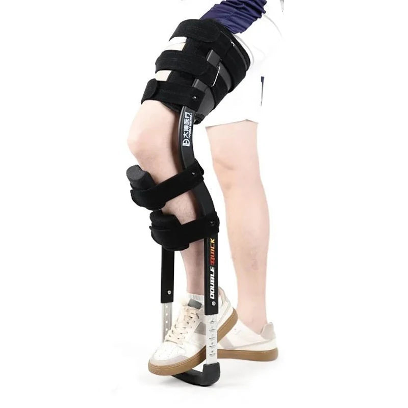 Auxílios de mobilidade para reabilitação, caminhante de joelho, perna única, telescópico, treinamento de caminhada assistida, muleta de mãos livres