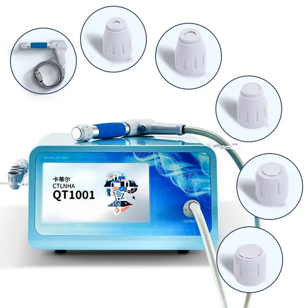 Peralatan Fisioterapi Terbaru ED Pneumatic Shockwave Extracorporeal Shock Wave Therapy Device Pereda Nyeri Mesin Pijat Tubuh