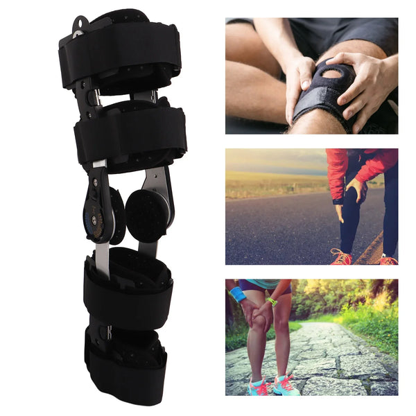 Hinged Knee Brace Immobilizer Orthosis Stabilizer for ACL MCL PCL Injury, Medical Orthopedic Support Stabilizer After Surgery