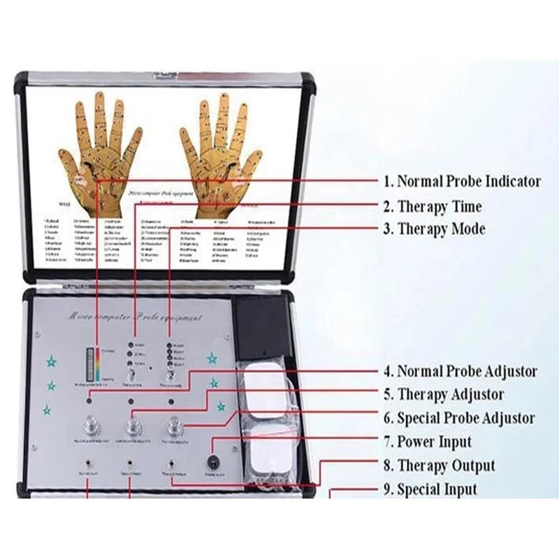 Instrumento de electroterapia de acupuntura manual, estimulación eléctrica, terapia de masaje con acupuntura, Analizador de detección de puntos de acupuntura