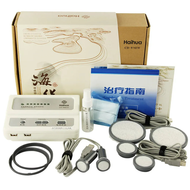 Haihua CD-9 NOVO Aparelho Terapêutico Serial QuickResult Áudio Estimulação Elétrica Acupuntura Terapia Massageador Dispositivo 110-220V