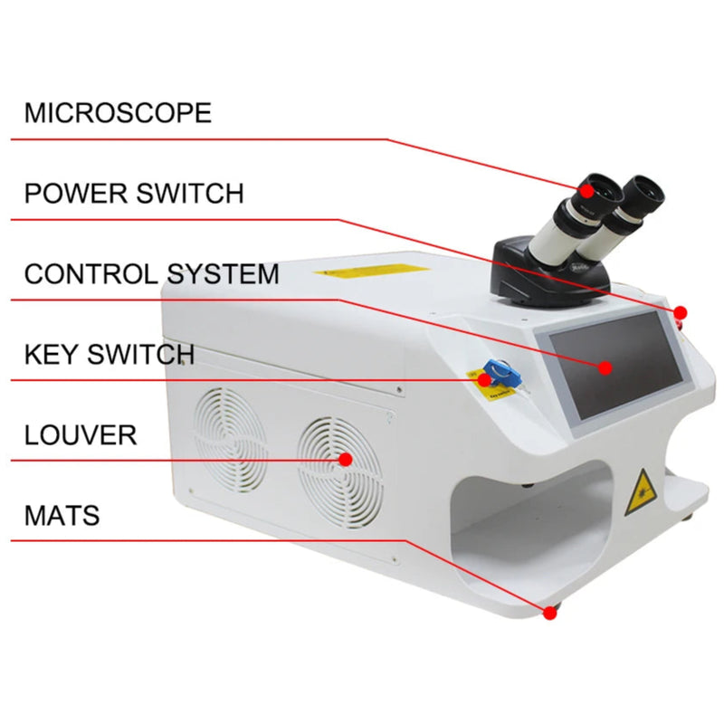 Máquina de solda a laser para joias 80W Mini soldador portátil de fibra a laser para anéis de titânio, colar de metal e ouro e prata