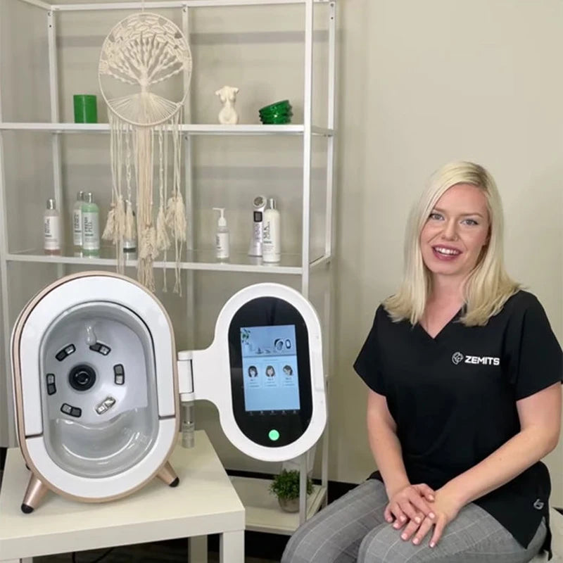 Magic Mirror Facial Skin Analyzer Machine Face 3D AI Recognition Scanner Detector Moisture Tester Skin Testing Beauty Equipment