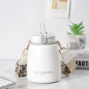 1000ml Insulation Cup Ladies Large Capacity Water Cup Children's Straw Net Red Pot Belly Cup Stainless Steel Water Bottle with Straw