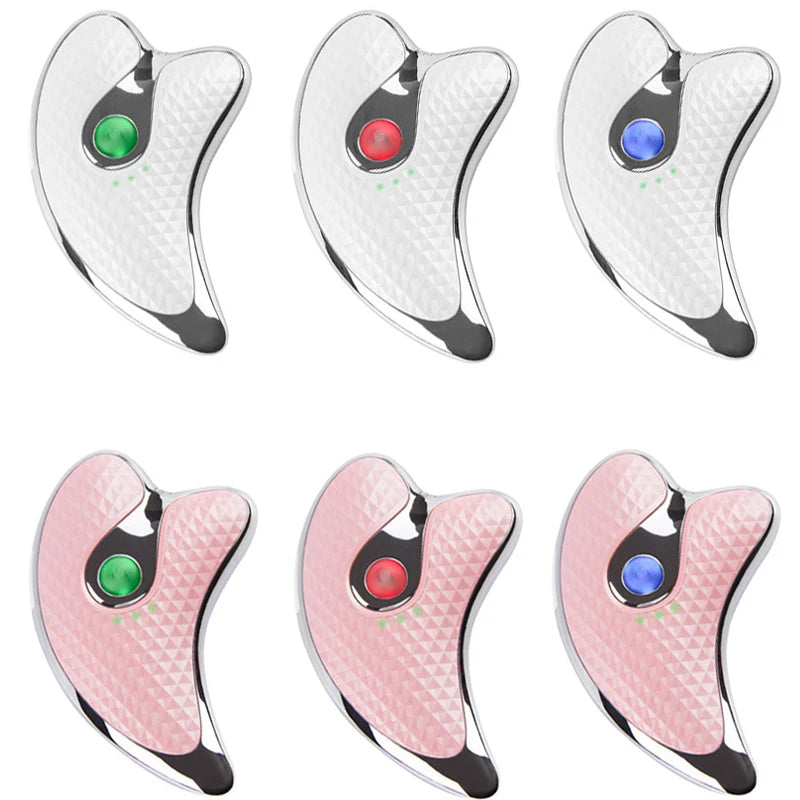 Microcurrent Guasha Facial Massager Electric Scraping Machine Skin Tightening Lifting Massage Tool Face Lift Slimmer Beauty Care