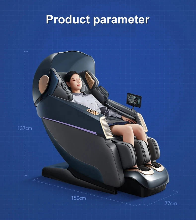 4D SL Airbag Zero Gravity corpo inteiro Massagem Cadeira Home 3D Office Electric Leg Lift Cadeira de escritório Massagem Sofá