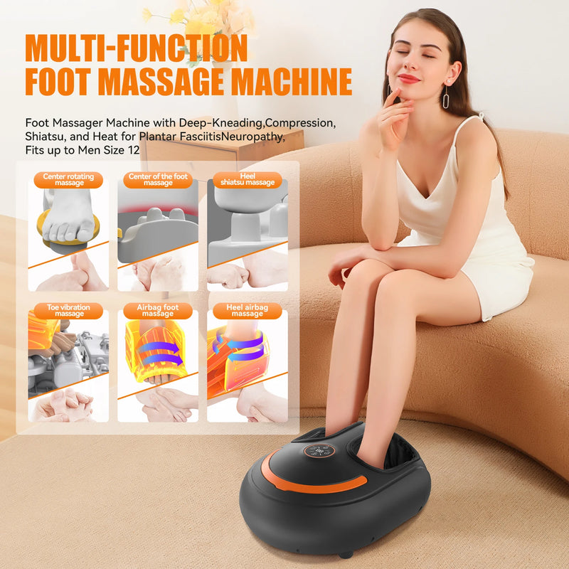 Machine électrique multifonctionnelle de massage des pieds, avec télécommande, rouleau de pétrissage, Airbag, compresse chaude, cadeau de Relaxation Shiatsu