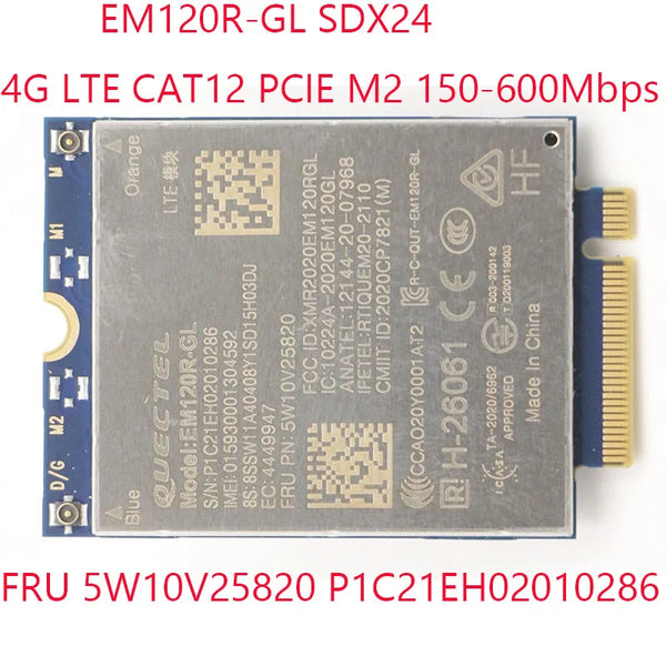 QUECTEL EM120R-GL EM120R 4G CAT12 tout netcom 600Mbps Module pour ThinkPad X1 Yoga 6th X13 Yoga P14s T14 T15 T15s