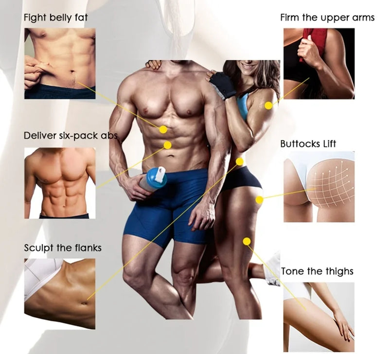 테슬라 자극기 EMS 피트니스 복부 근육 및 복부 근육 리프트 엉덩이, 지방 제거, 체중 감소 및 성형 기계