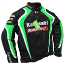 Nuevo abrigo de carreras Kawasaki Motobiker, chaqueta de motocicleta transpirable de malla, traje de carreras anticaída, chaqueta de Motocross con forro extraíble