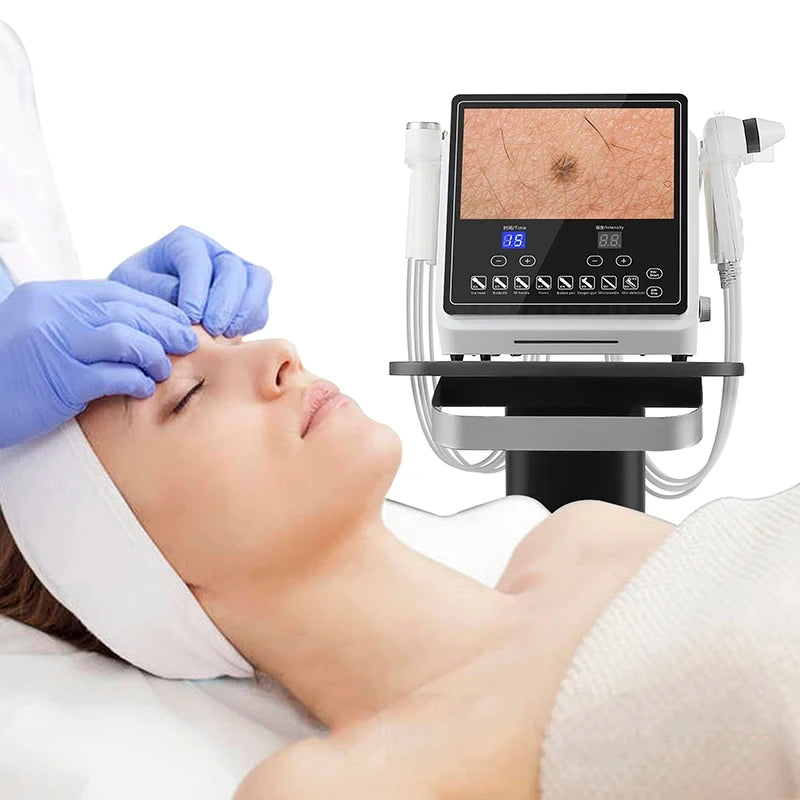 Hydro Dermabrasion Machine med High Pixel Skin Detection för hår hårbotten porer Hemmabruk Skönhet SkinMicrodermabrasion Machine