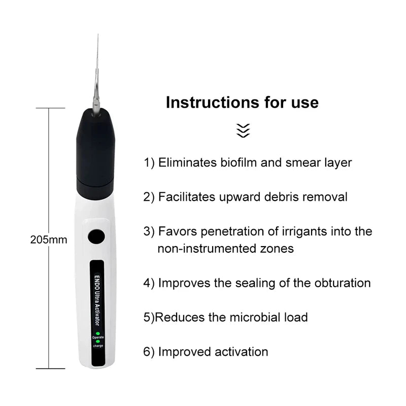 Dental Wireless Ultrasonic Activator Endo Ultra Activator Sonic Irrigator Endo Activator for Root Canal Tips Dentistry Tools