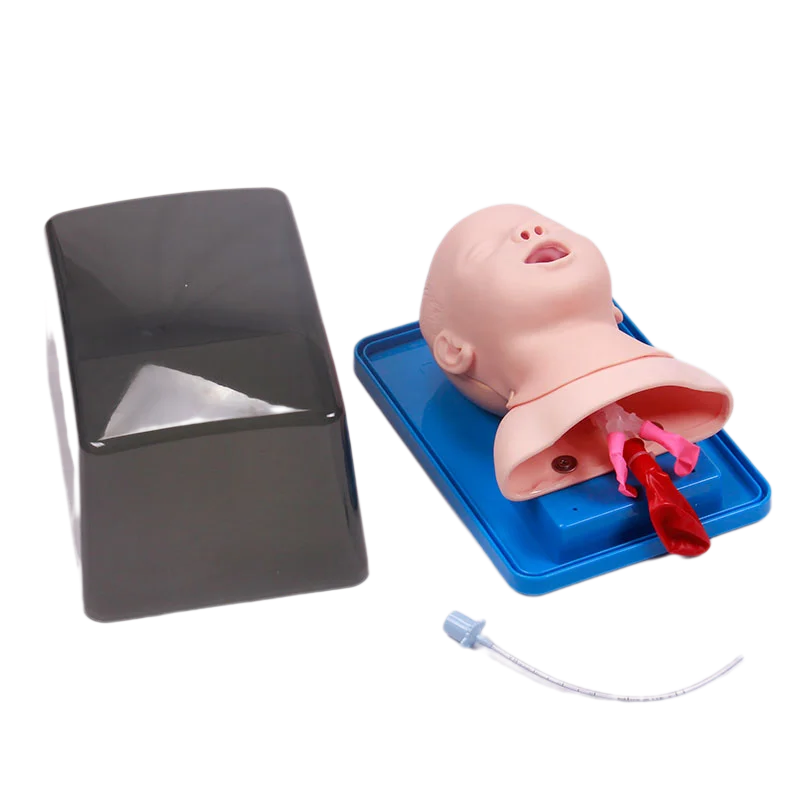 신생아 영아 기관내 삽관 모형 아날로그 이중 폐 및 위 확장 소아 기관내 삽관 시뮬레이터